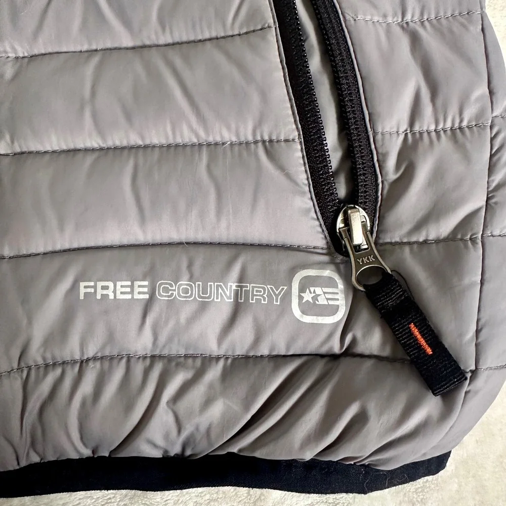 Free‎ Country Extreme Performance Down Puffer Vest Boys XS 5/6 Gray